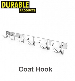 Stainless Steel Dual Coat Hook 6